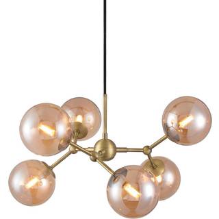 Halo Design Atom Ø53 antik messing/amber lysekrone