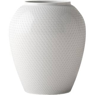 Lyngby Porcelæn Rhombe vase Ø21,5 cm Hvid