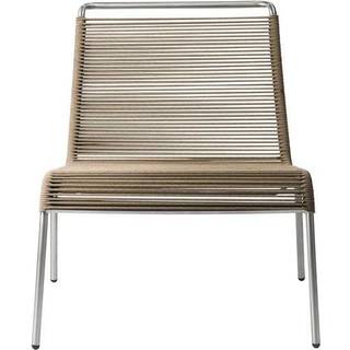 FDB Møbler M20L Teglgaard Lounge Cord Chair loungestol Brown mixed-stainless steel