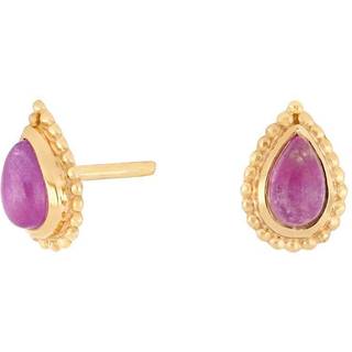 Nordahl Jewellery Joy52 forgyldte ørestikker med lavender quartz