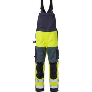 Fristads 125943 Flame Hi Vis overalls kl.2 1585 FLAM / Arbejdsoveralls Hi-Vis gul/Marine C60