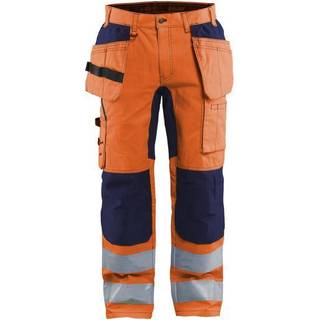 Blåkläder 1552 High Vis Buks med stretch / High Vis Arbejdsbuks med stretch - C44 - High Vis Orange/Marineblå