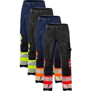 Fristads 127735 Hi Vis stretchbukser dame kl.1 2708 / Arbejdsbukser Hi-Vis Orange/Marine 46