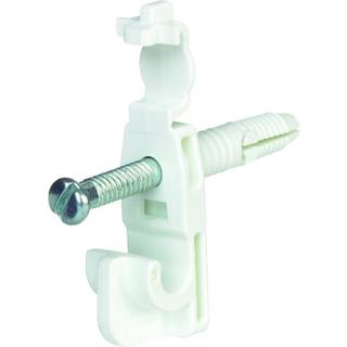 Rumbermaid FG3D69LWWHT White Direct Mount Back Clips 6 Count