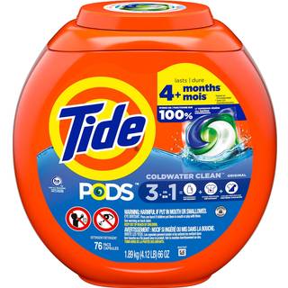Tide PODS flydende vaskemiddel sbeposer Kraftig 3-i-1 ren i t trin Han-kompatibel original duft 76 Antal