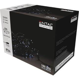 14 m. kold hvid LED julelyskæde - 180 LED, IP44 udendørs, 230V