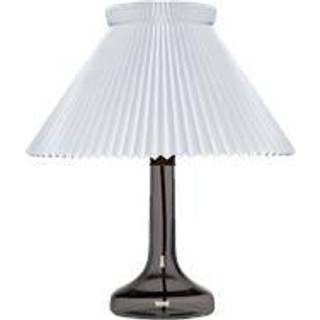 LE KLINT MODEL 343 RØGFARVET GLAS PAPIRSKÆRM BORDLAMPE