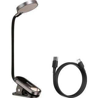 Baseus Komfort Læse Mini Clip Lampe - Mørkegrå