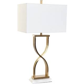 Bordlampe DKD Home Decor 40 x 23 x 79 cm Gylden Metal Hvid Marmor 40 W 240 V