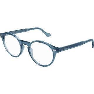 Gucci Unisex GG0738O 008 Optiske stel Blå Transparent Rund - Blå