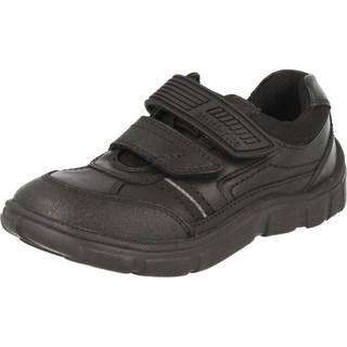 Start Rite Start-Rite Luke Rip Tape Black Leather School Shoes F & G Fit