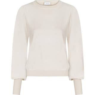 Magdalena Solid Striktrøje, Creme, 36