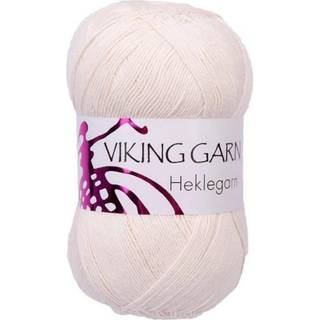 Viking Heklegarn 12/4 801 Naturhvid Indhold:100% bomuld Vægt/længde: 100 g = ca. 300 meter Anbefalede pinde: 3 mm Strikkefasthed: 10 = 24 m Anbefalet hæklenål: 1.5-1.75mm Vask:Maskinvask 60ºC.