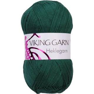 Viking Heklegarn 12/4 835 Grøn Indhold:100% bomuld Vægt/længde: 100 g = ca. 300 meter Anbefalede pinde: 3 mm Strikkefasthed: 10 = 24 m Anbefalet hæklenål: 1.5-1.75mm Vask:Maskinvask 60ºC.