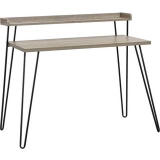 Skrivebord med hylde i Oak Look Grey