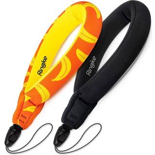 Ringke Vandt?t floatrem (2 pakke) Undervands flydende rem armb?nd h?ndgreb Lanyard kompatibel med kameratelefonn?gle og solbriller (banan & sort)