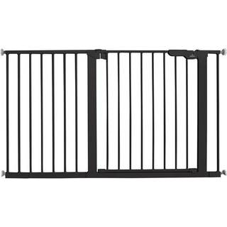 BabyDan Premier sikkerhedsgitter ekstra bred, sort, 126-132,2 cm