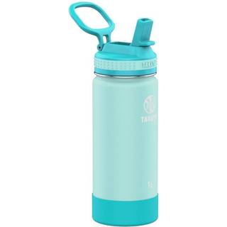 Takeya Active Kids Isoleret rustfrit st?l vandflaske med halml?g 16 ounce surferlagoon