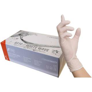 White Wave Nitril handsker, fødevare godkendte nitril engangshandsker, hvid, EN 455 EN 374 ikke-sterile, AQL 1,5 længde 240 mm