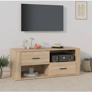 tv-bord 100x35x40 cm konstrueret træ sonoma-eg