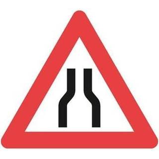 Vejskilt indsnæv. køreb. a43.1