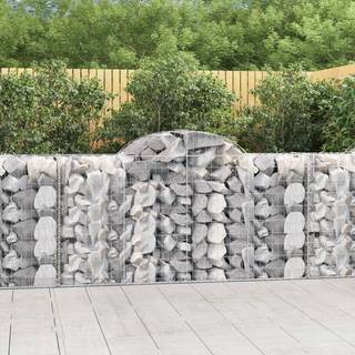 buede gabionkurve 6 stk. 200x50x100/120 cm galvaniseret jern