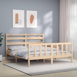 sengeramme uden madras 160x200 cm massivt fyrretræ