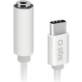 SBS USB-C til 3.5mm Jackstick Adapter - Hvid