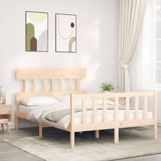 sengeramme med sengegavl Small Double massivt træ