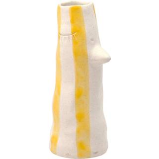 Villa Collection Styles vase med næb og øjenvipper 26 cm Yellow