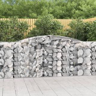 buede gabionkurve 10 stk. 400x50x100/120 cm galvaniseret jern