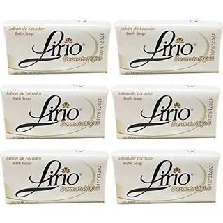 Lirio Dermatologico Bar Soap. Glycerin beriget antibakteriel sæbe. Til daglig brug. Velegnet til alle hudtyper. 5,3 oz. Pakke med 6
