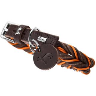Hunter Solid Education Cord Læderhalsbånd Orange - S