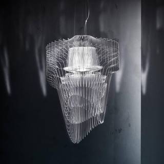 Slamp Aria Lysekrone 90 Cm - Loftslamper Cristalflex® Transparent - ARISM00TRS01T00E27EU