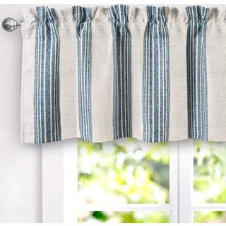 DRIFTAWAY CHRIS VERTICAL RIKED Mönster LINEN BLAND Termisk isolerad Blackout Linen Window Curtain Valans Rod Pocket 2 Lager Singel 52 tum med 18