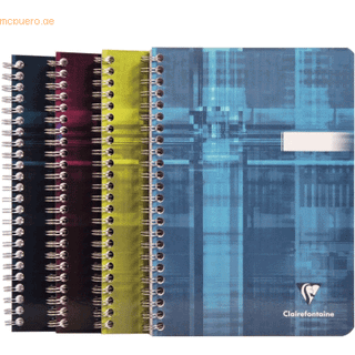 Clairefontaine Wirebound Notebook - Graf 90 ark - 6 x 8 1/4 - Solgt individuelt (Assorteret Cover Color valgt tilf?ldigt)