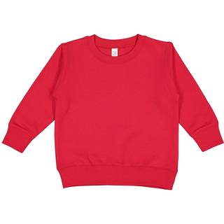 Rabbit Skins Toddler Fleece Long Sleeve Pullover Sweatshirt Red 7T