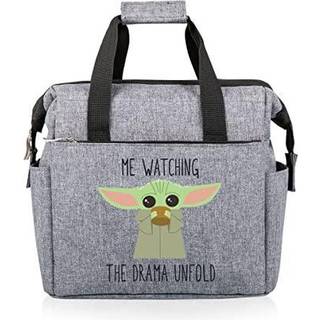Picnic Time Star Wars Mandalorian Grogu On The Go Lunch Bag Soft Cooler Lunch Box Isoleret frokostpose (Heathered Gray)