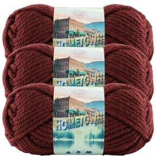 Lion Brand Yarn Hometown Yarn Super-Bulky garn til strikning af hækling og håndværk 3 pakke Napa Valley Pinot