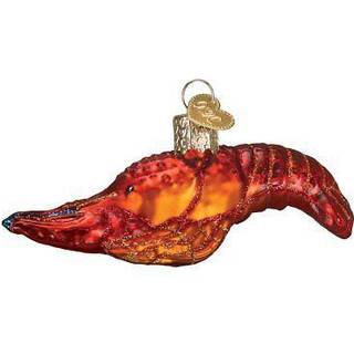 Old World Christmas Crab and Hummer Glass bl?st ornamenter til juletr?crawfish