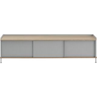 Muuto Enfold Skænk 45x186 Cm Olieret Egetræ / - Tv-bænke & Mediebænke Stål Grå - 83701