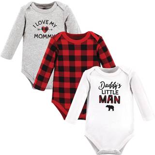Hudson baby unisex baby bomuld lang?rmet bodysuits buffalo plaid familie 9-12 m?neder