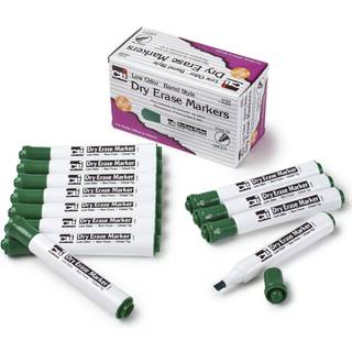 Charles Leonard Dry Erase Markers tønde stil med mejselspids 12 markører pr. Boks grøn (47925)