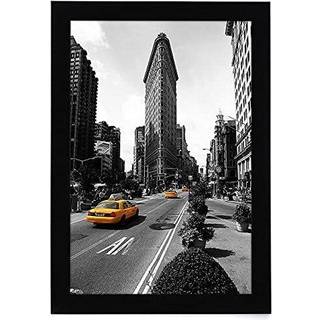 AmericanFlat 11x17 Billedramme i sort - Legal st?rrelse papirdisplay - Engineered Wood med knust resistent glas - Horisontale og lodrette formate