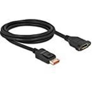 DisplayPort 1.4 forlængerkabel - Panel montering - 8K/60Hz - 2 m