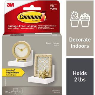 Kommando -display -avsatser holder op til 2 lb kvarts 2 -avsatser med 8 mellemstore kommandostrimler skader gratis hængende flydende hylde med kl