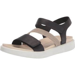 ECCO Flowt W - Flade sandaler i nubuck til damer - Sort - Size: 42 (UK 8-8.5)