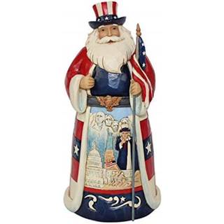 Enesco Jim Shore Heartwood Creek America Santa Around World Figurine 7.1 """" Multicolor