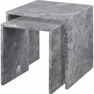 Blomus Varu Sofabord 2 Dele Marmorfarvet t - Sofabord Travertin Grå - 66944