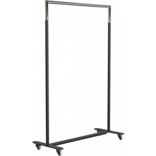 Tøjstativ Bukto - Med hjul, Bredde 103,8 cm, Farve Sort / Poleret stål